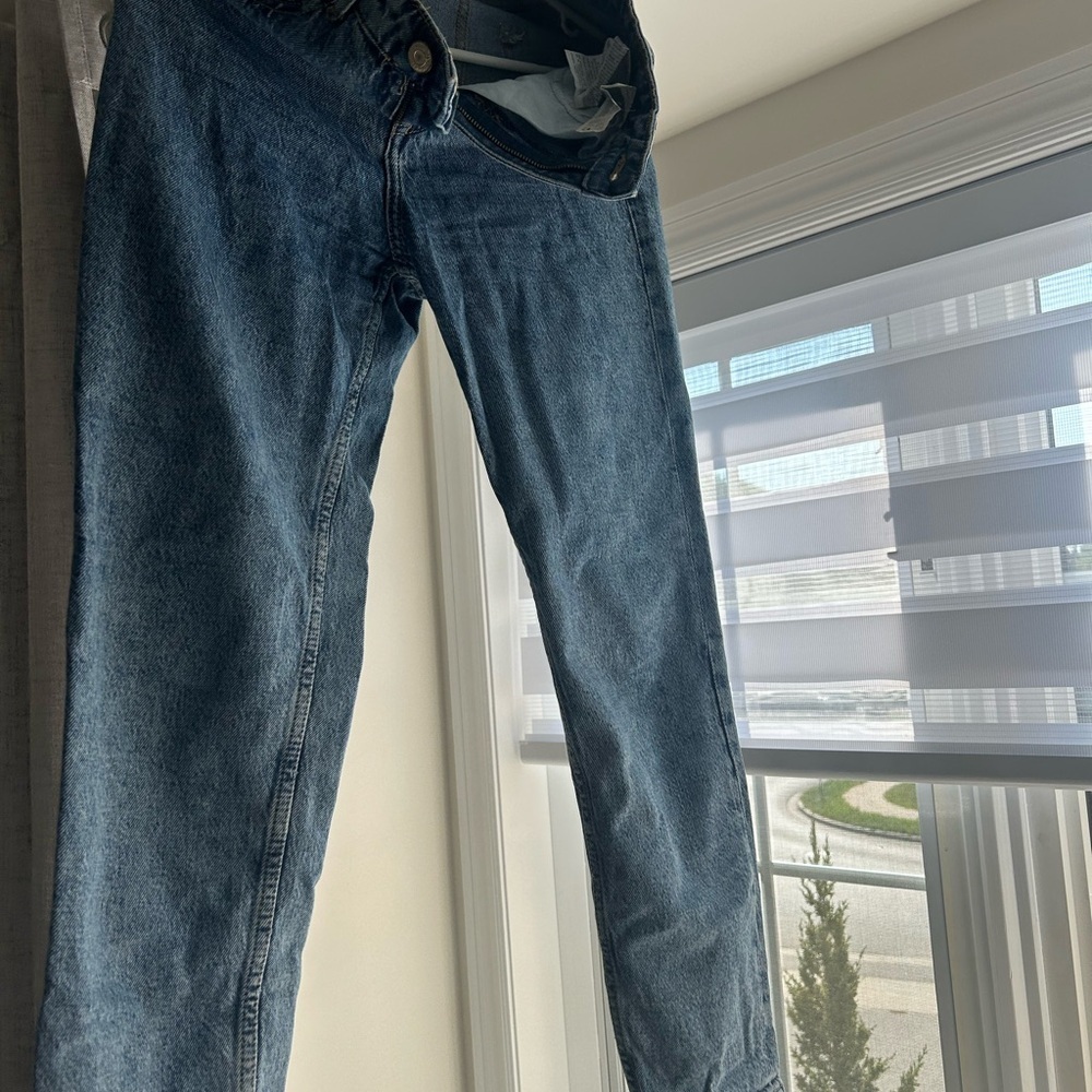 Zara Blue Denim Jeans Size 2 US 24 - Picture 4 of 6